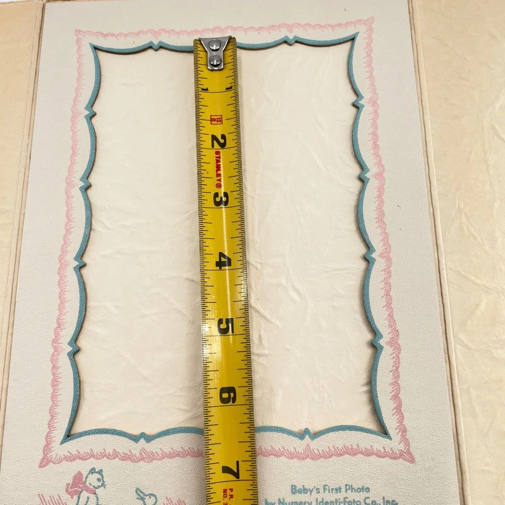 Vintage Nursery Identi-Foto Co Baby First Photo Folders Cat Duckling Set of 2